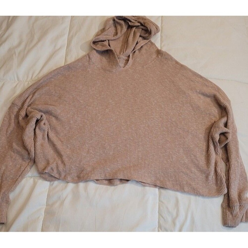 American Eagle Size Large Ribbed Knit Hoodie.. O-11